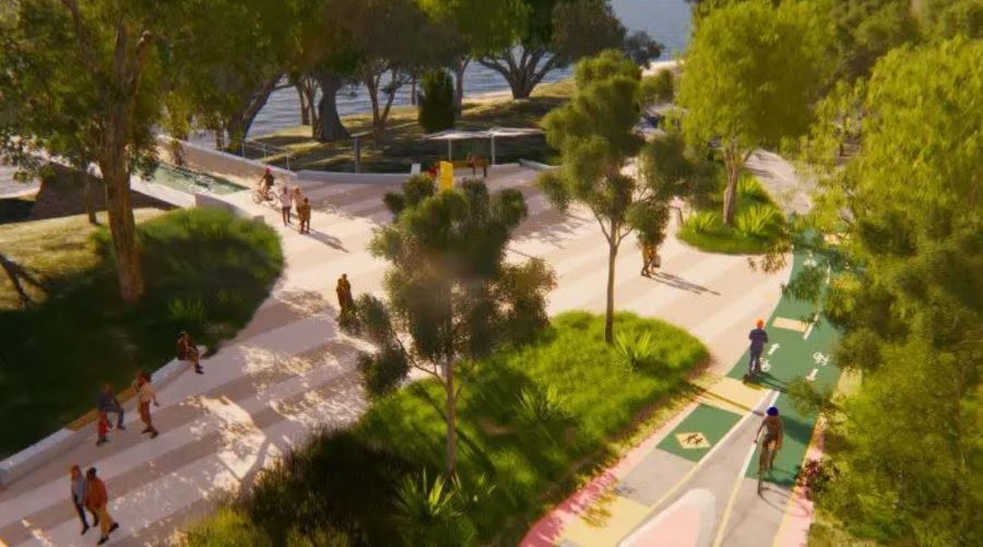  The Toowong landing of the green bridge will connect with the expanded Bicentennial Bikeway.