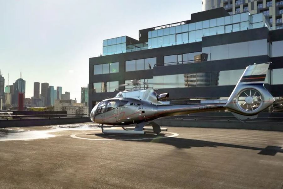 A helipad on the roof is just one of the sophisticated facilities at Melbourne's Central House.