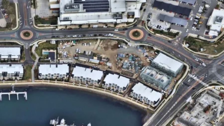  Aerial view of the vacant site at Marina Quays Boulevard. Source: Nearmap